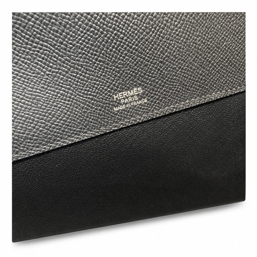 Hermès Kelly Dépêches Clutch 25cm Noir Epsom Calf Leather Palladium Hardware