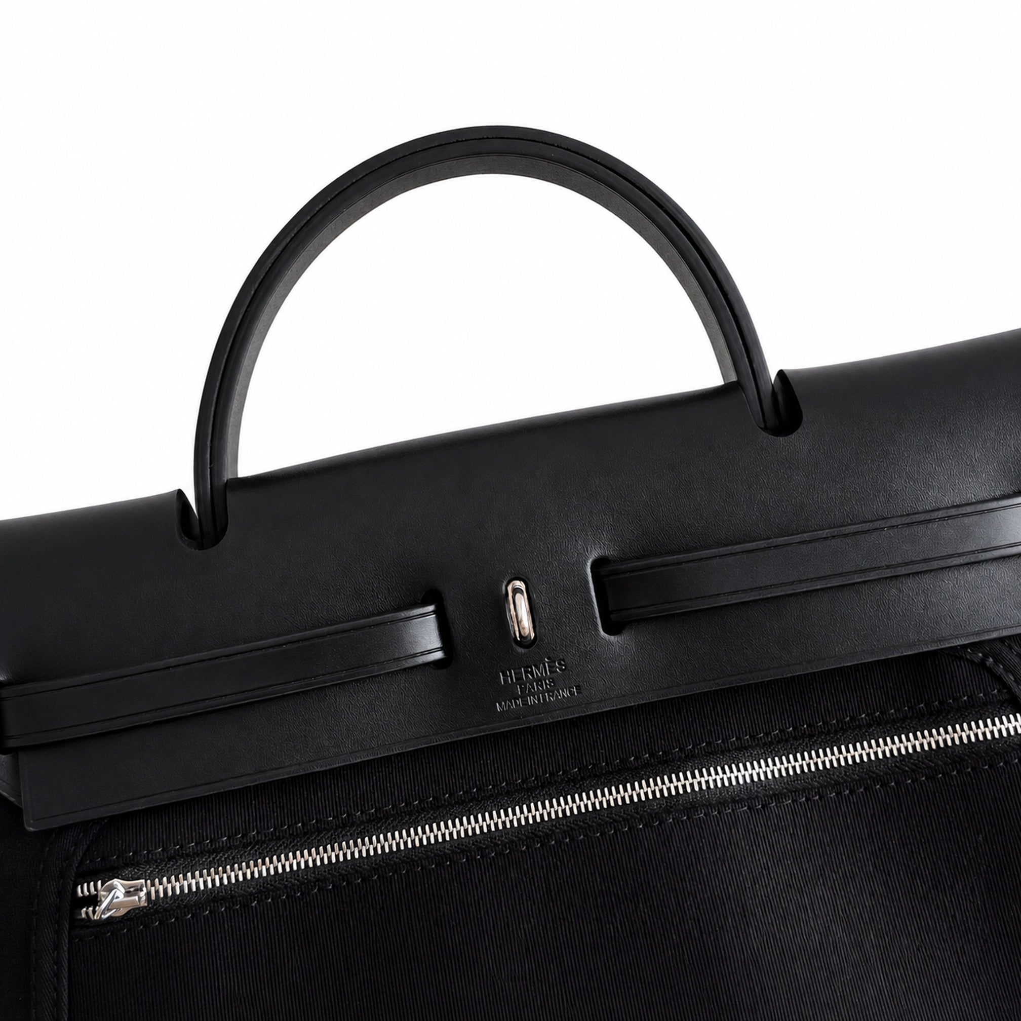 Hermès Herbag Zip 31 All Black Suede & Calf Leather Palladium Hardware