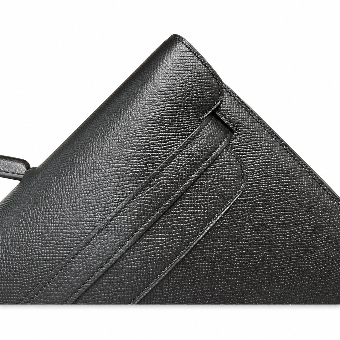 Kelly Depeche 36cm Epsom leather Noir Gold Hardware
