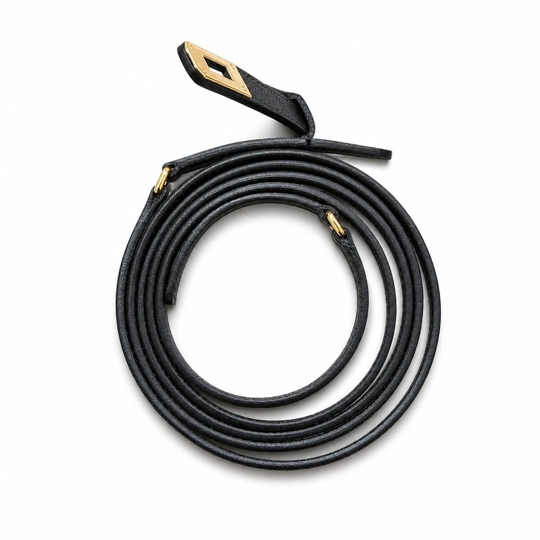 Kelly To Go Veau Epsom, Noir, Gold Hardware