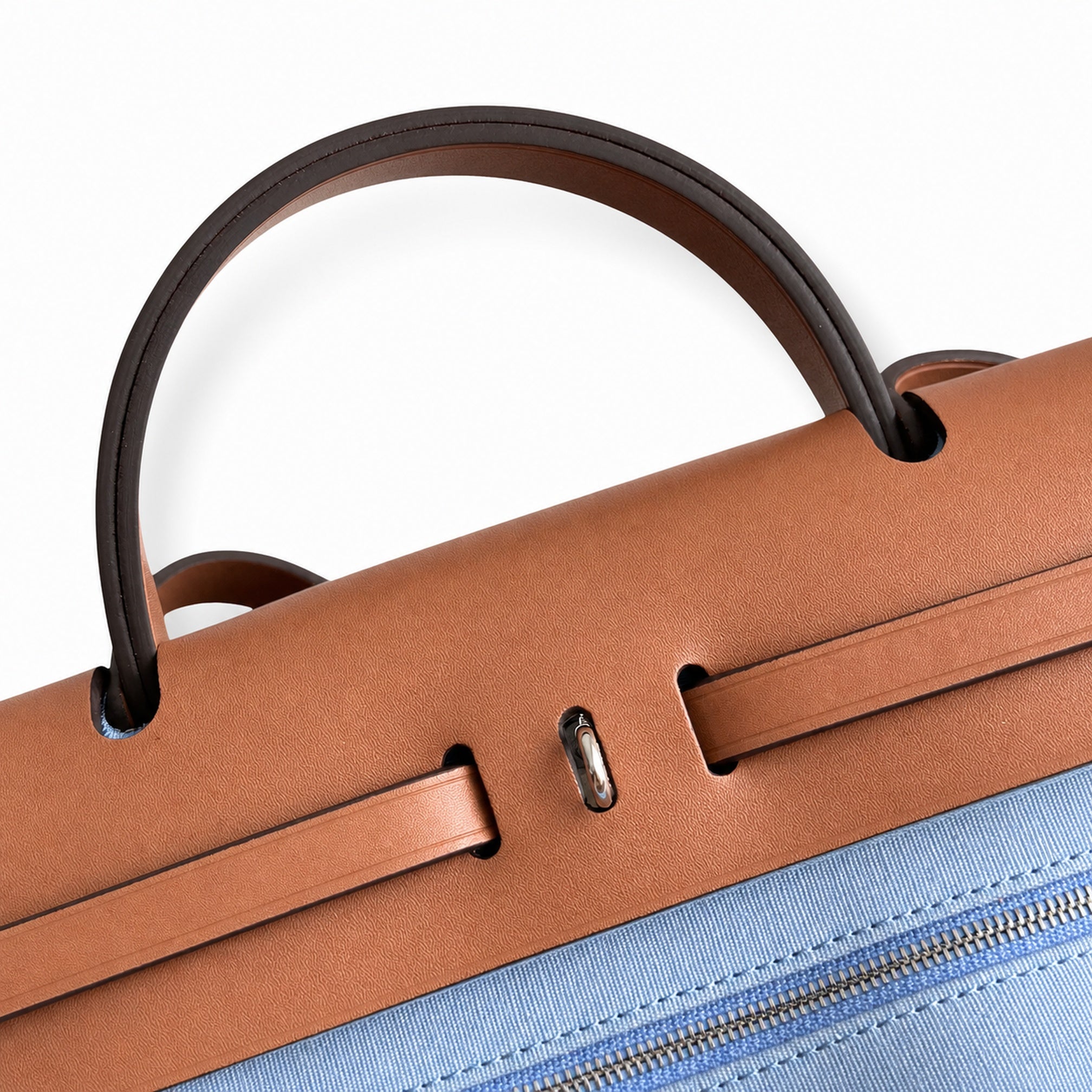 Hermès Herbag Zip 31 Bleu Agate Toile Militaire / Fauve Vache Hunter Palladium Hardware