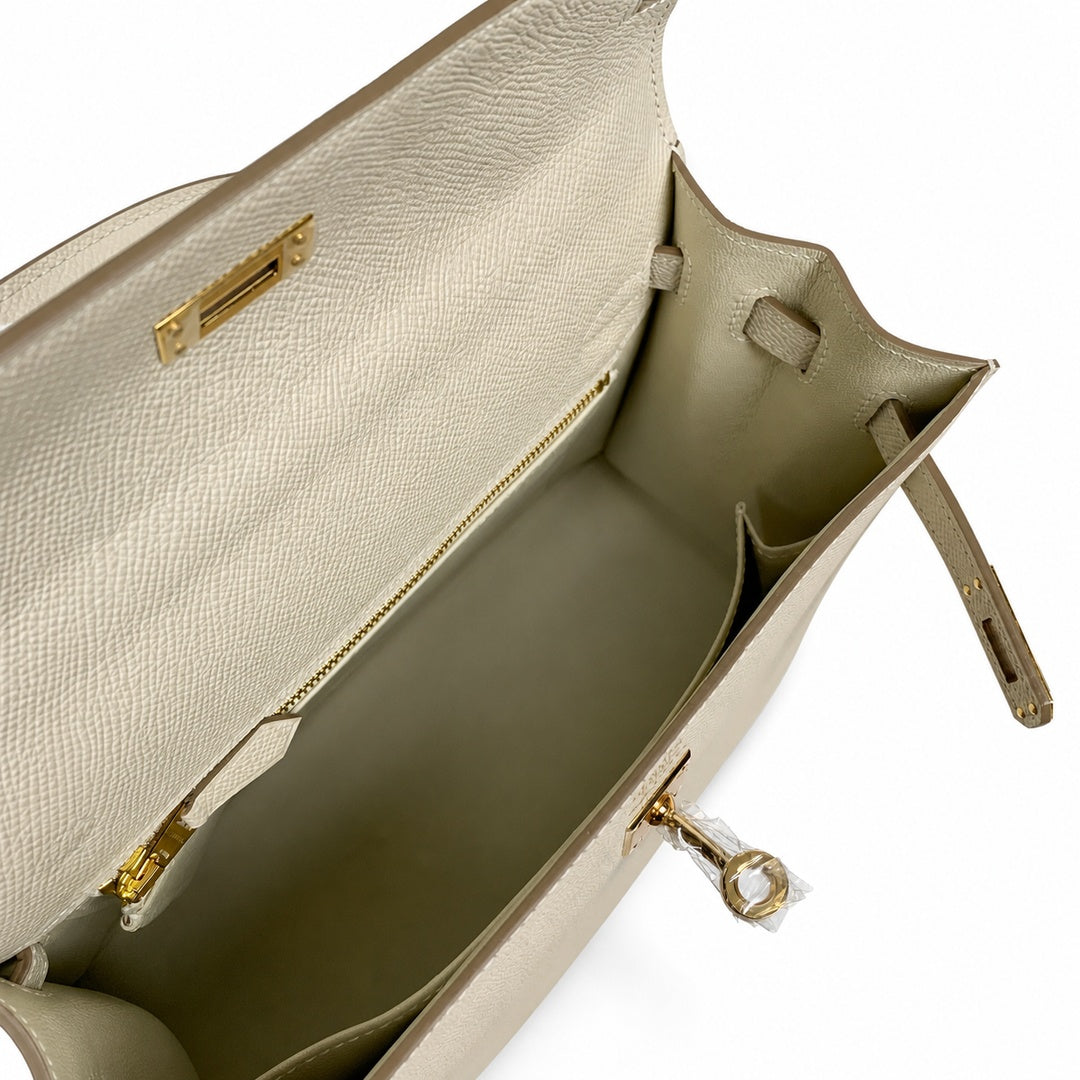 Hermès Kelly Sellier 25cm Milkshake Epsom Calf Leather Gold Hardware