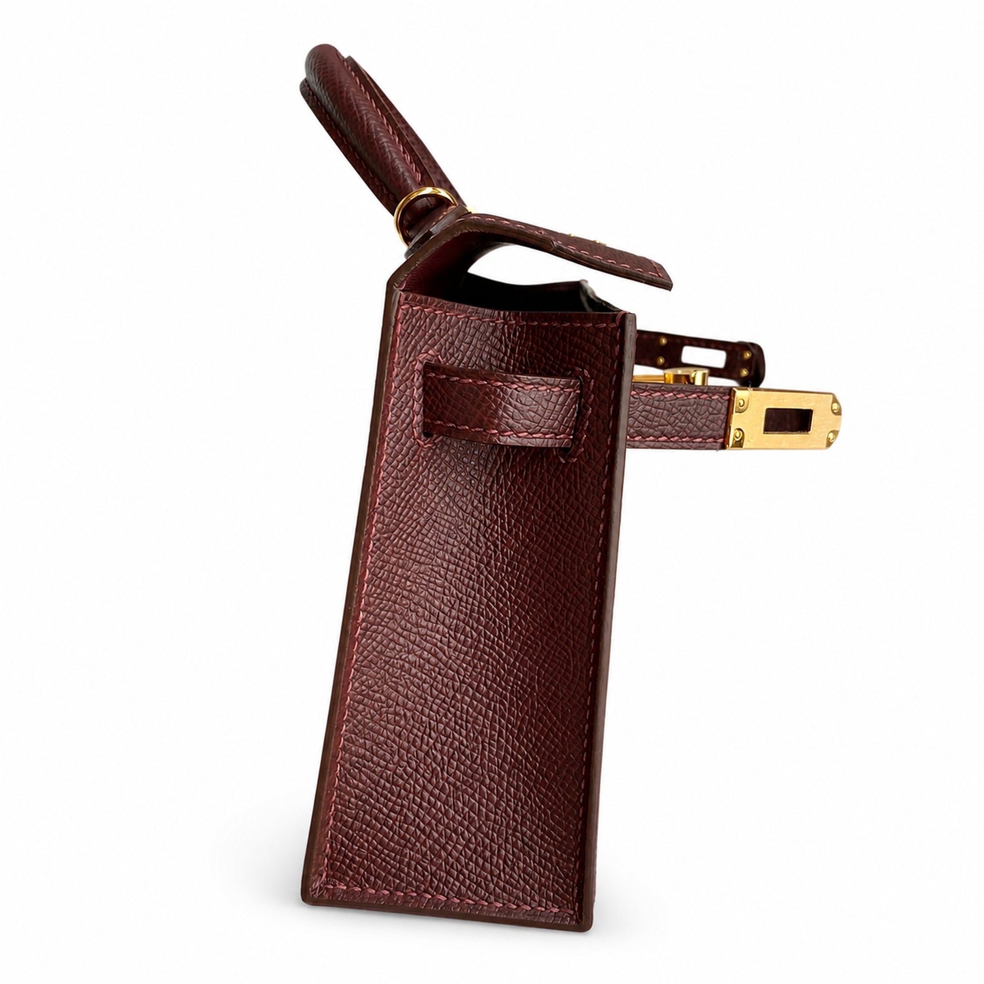 Hermès Kelly Sellier 19 Bordeaux Epsom Calf Leather Gold Hardware