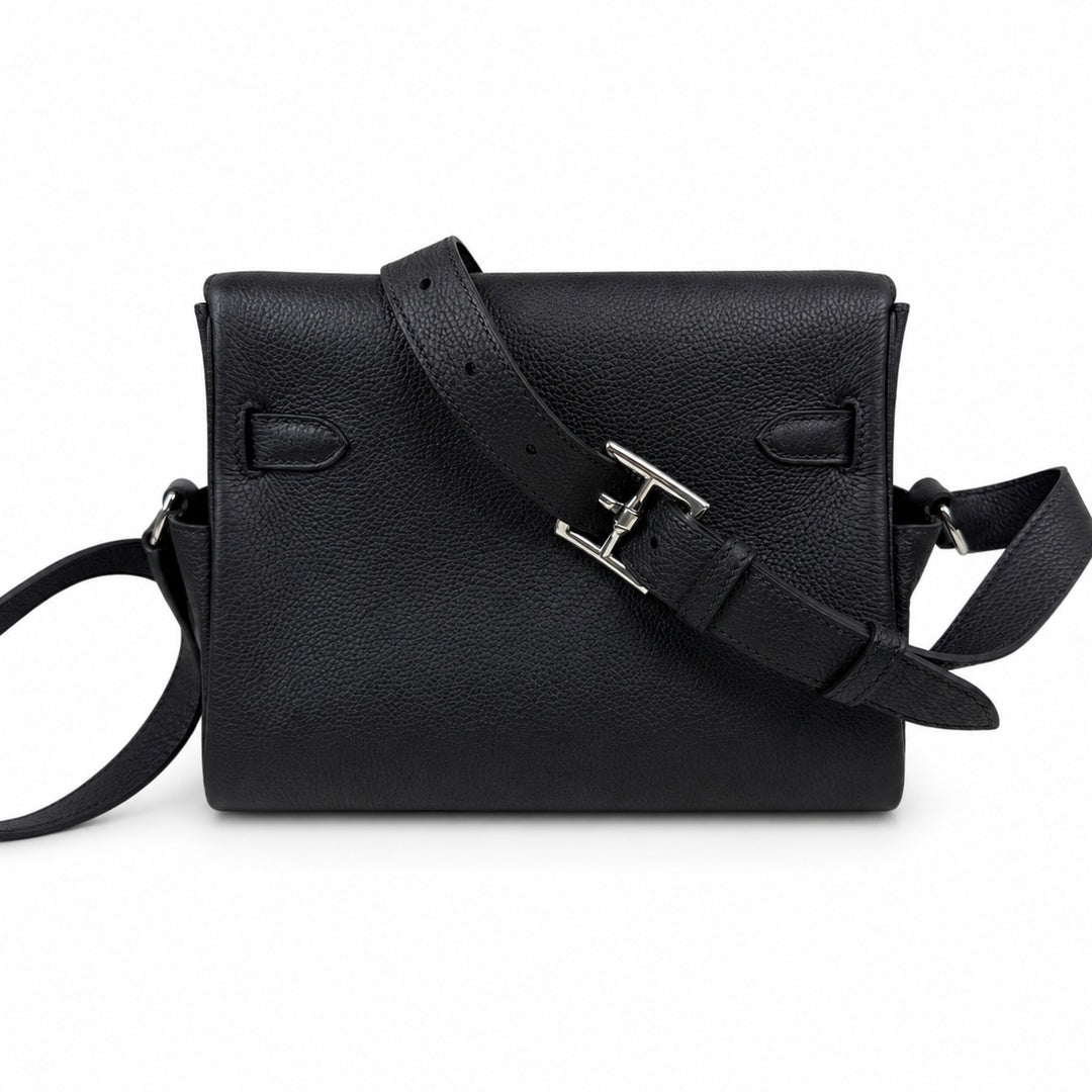 Kelly Messenger PM 27 Veau Togo, Noir, Palladium Hardware