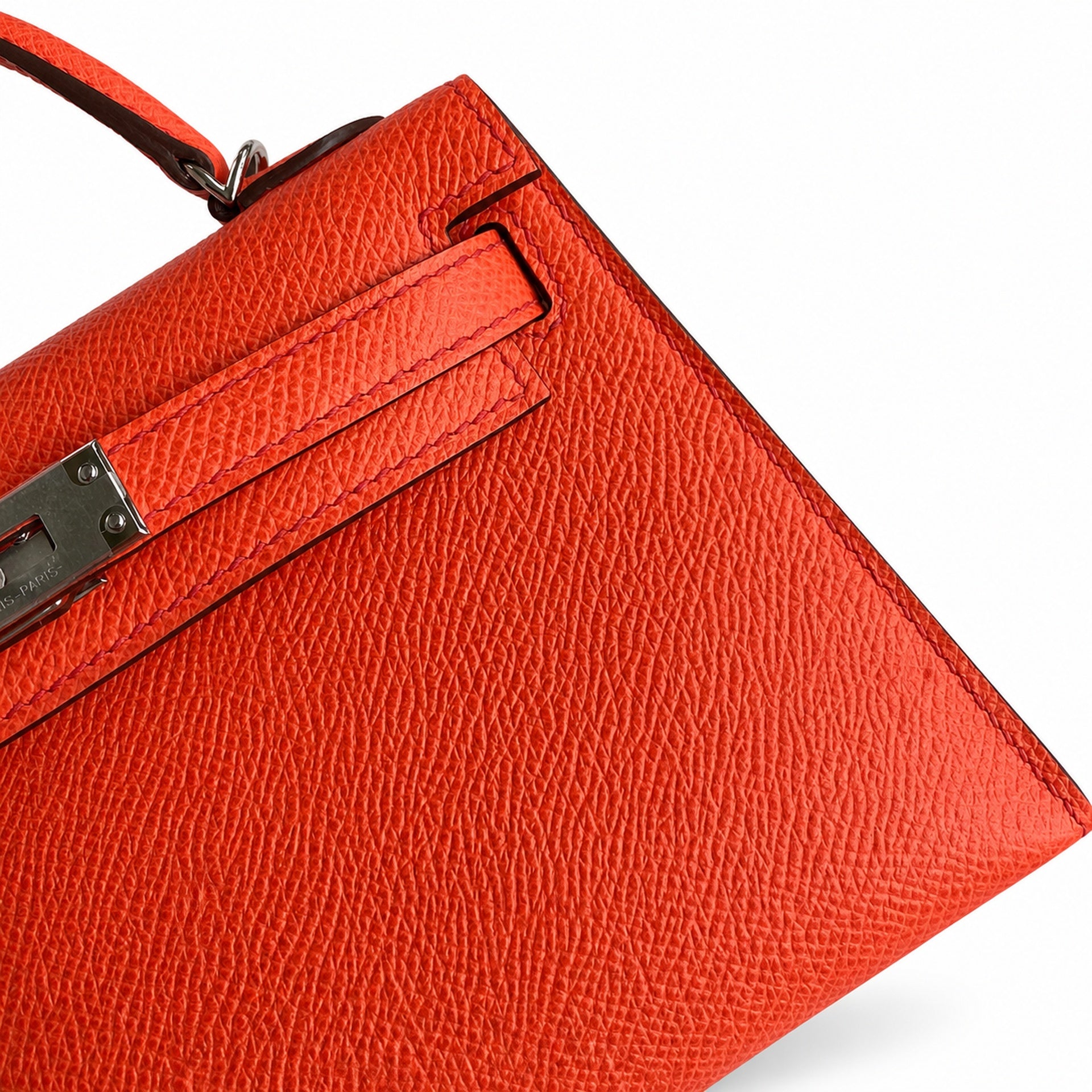 Hermès Kelly Sellier 19 Rouge Casaque Epsom Palladium Hardware