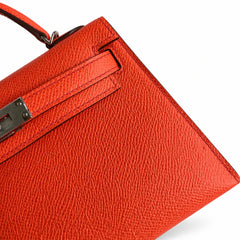 Hermès Kelly Sellier 19 Rouge Casaque Epsom Palladium Hardware