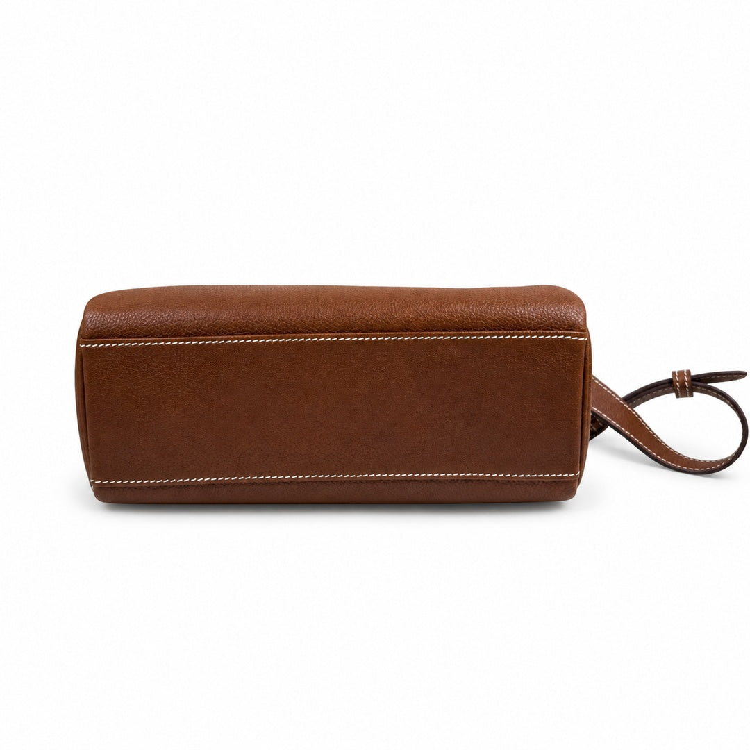 Kelly Messenger PM 27 Veau Togo, Cognac, Gold Hardware