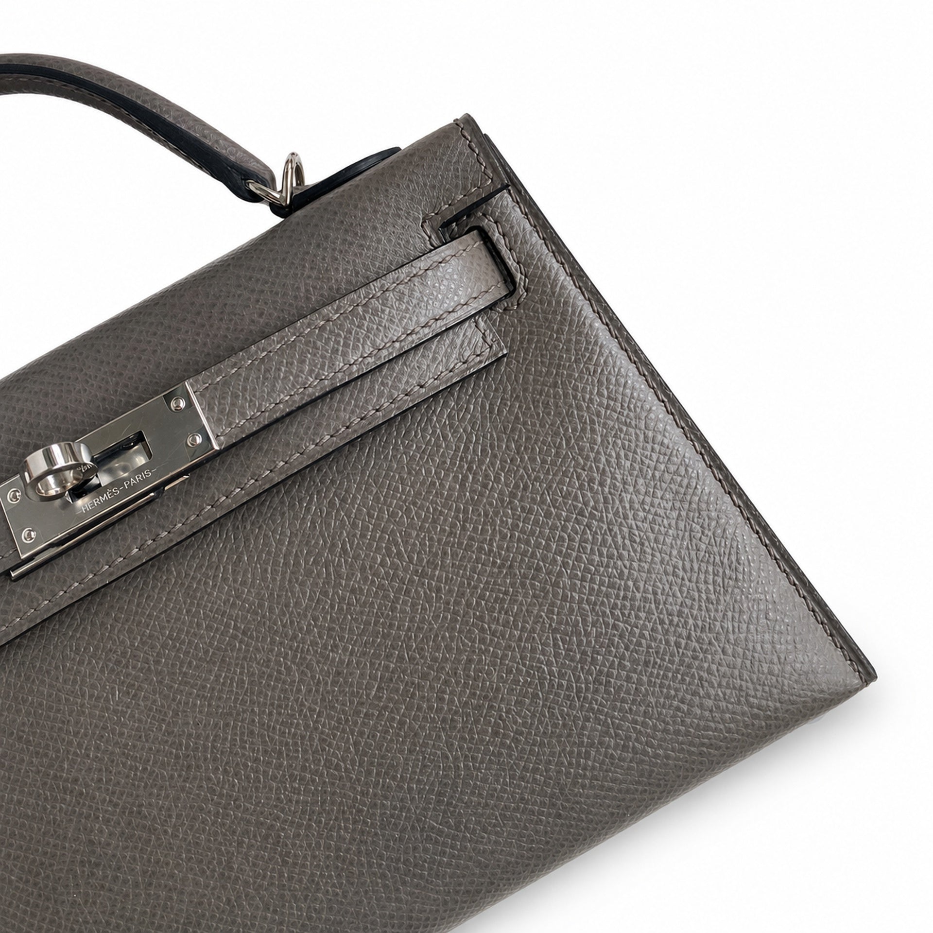 Hermès Kelly Sellier 19 Gris Etain Epsom Palladium Hardware
