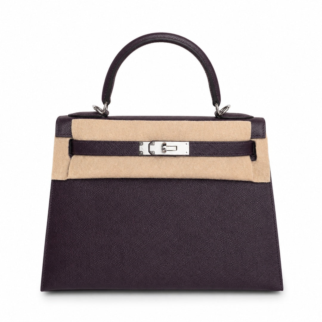 Hermès Kelly II 28cm Prunier Epsom Calf Leather Palladium Hardware