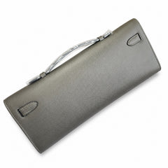 Hermès Kelly Cut 31 Clutch Epsom Leather Picture Pewter Gray