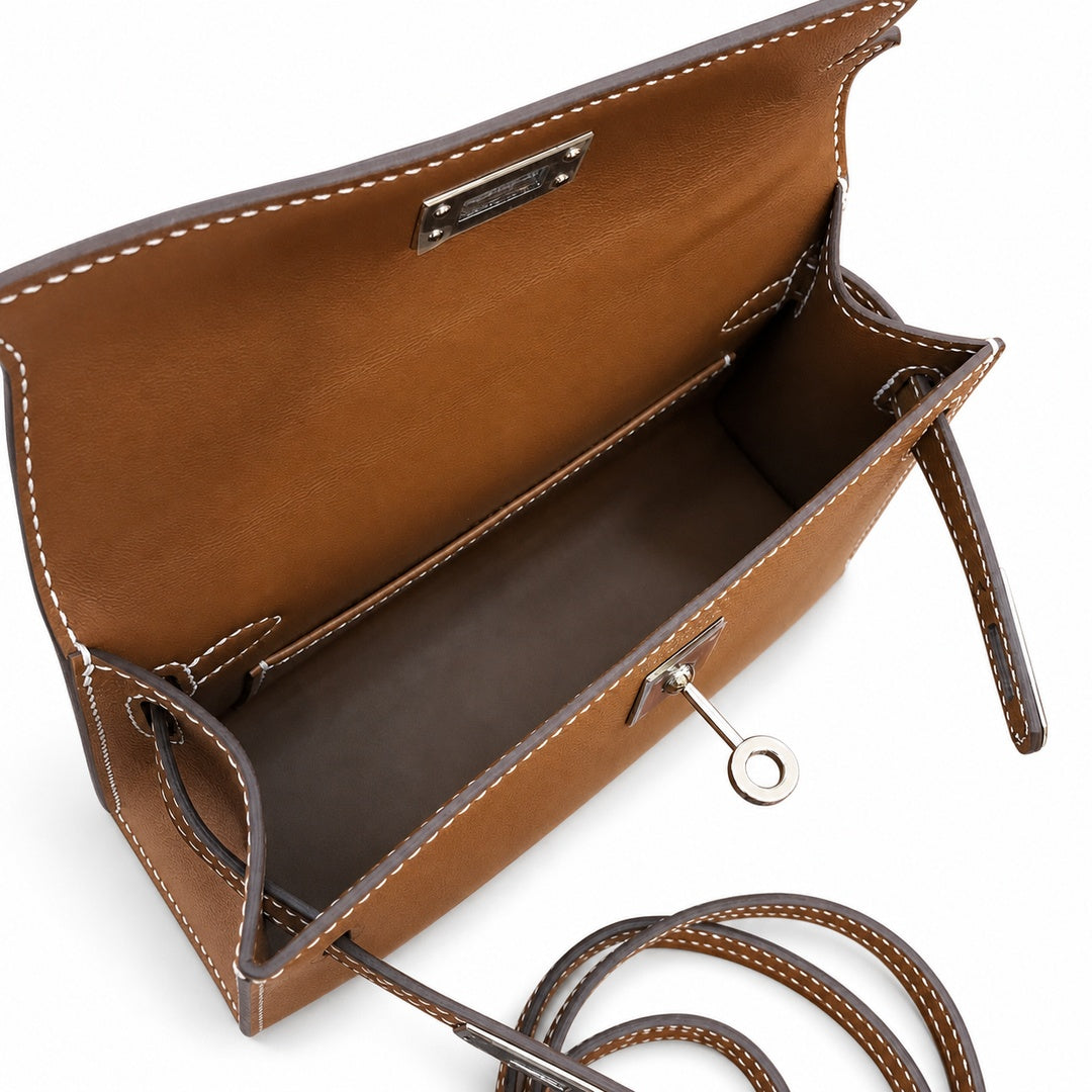 Hermès Kelly Sellier 19 Étoupe Epsom Palladium Hardware