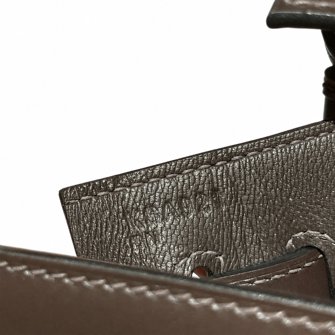 Kelly Lakis 32 Veau Box Calf Patchwork, Ebène & Cuivre, Palladium Hardware