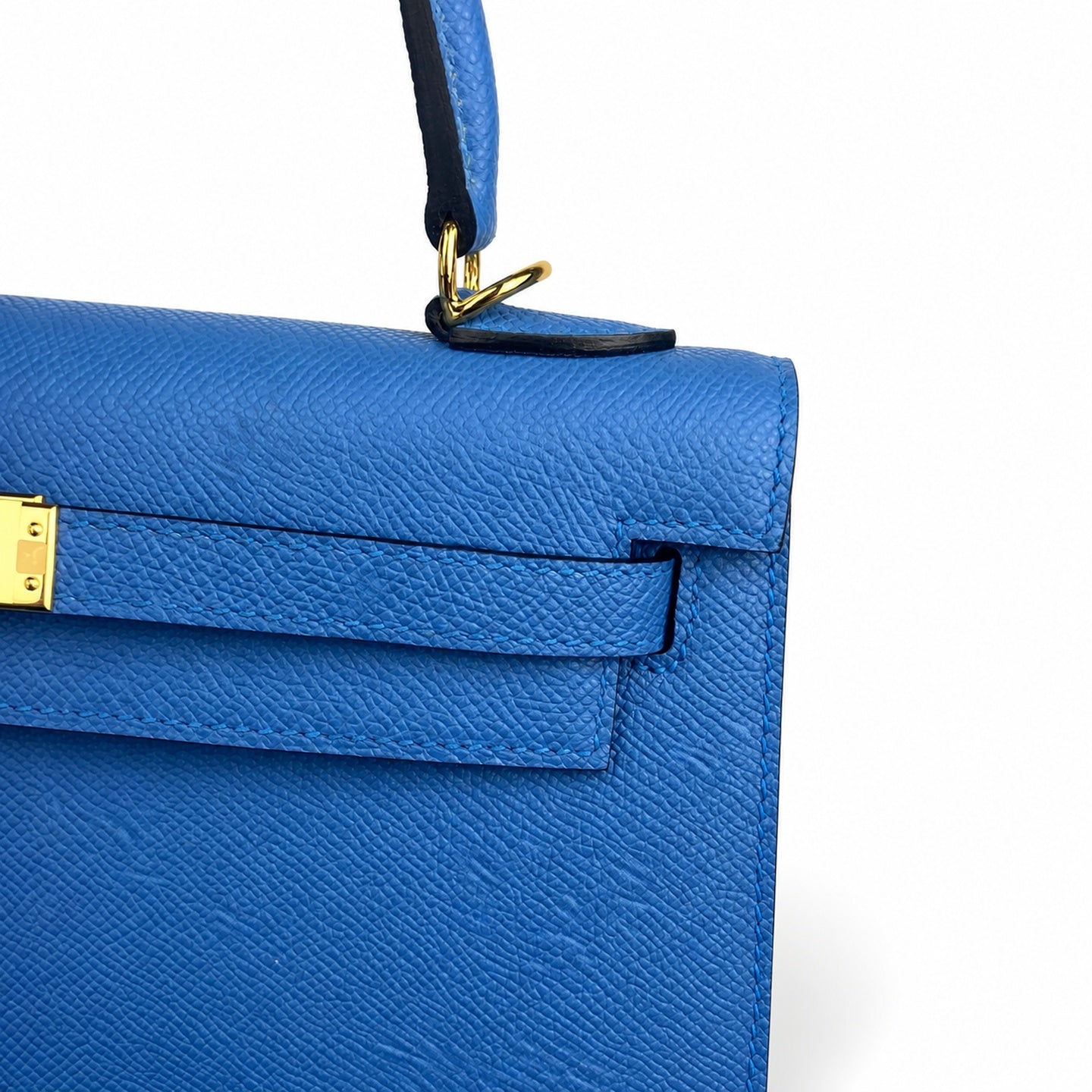 Hermès Kelly 25 Tanzania Blue Epsom Gold Hardware