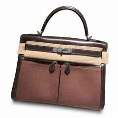 Kelly Lakis 32 Veau Box Calf Patchwork, Ebène & Cuivre, Palladium Hardware