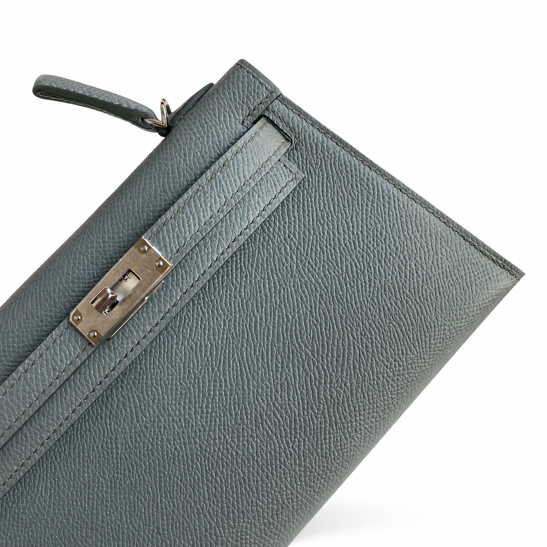 Hermès Kelly Sellier 19 Vert Amande Epsom Palladium Hardware