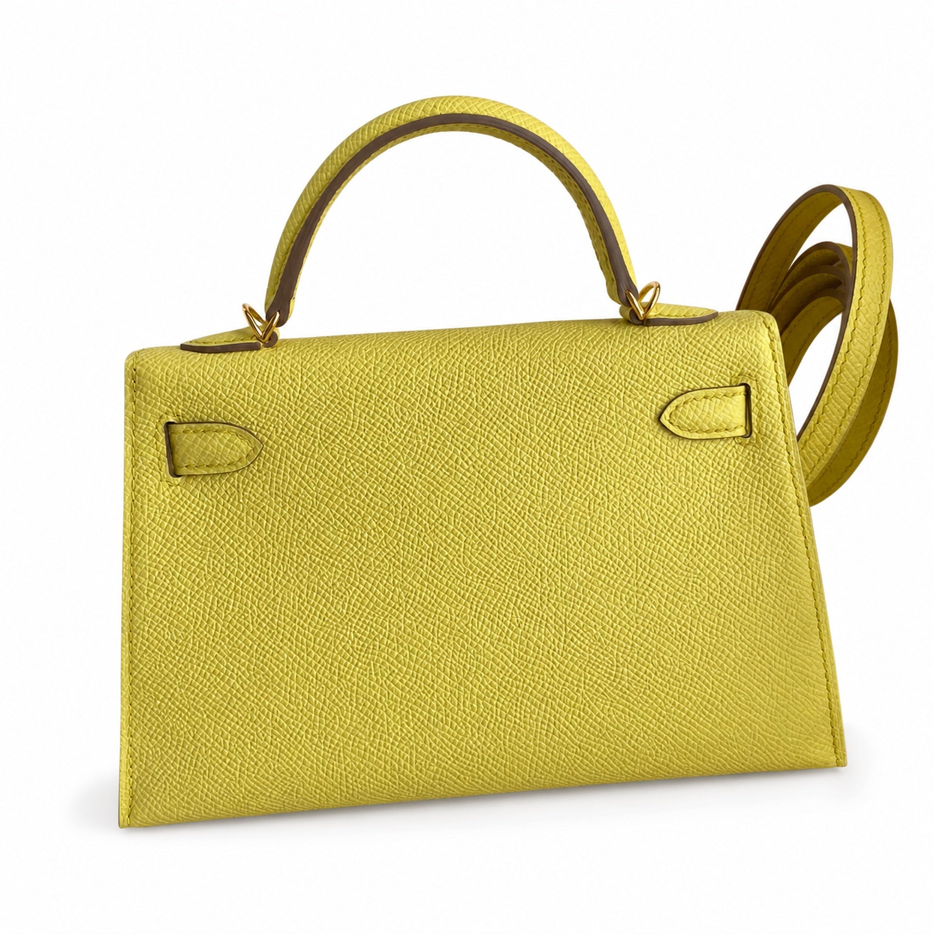 Hermès Kelly Sellier 19 Jaune Citron Epsom Gold Hardware