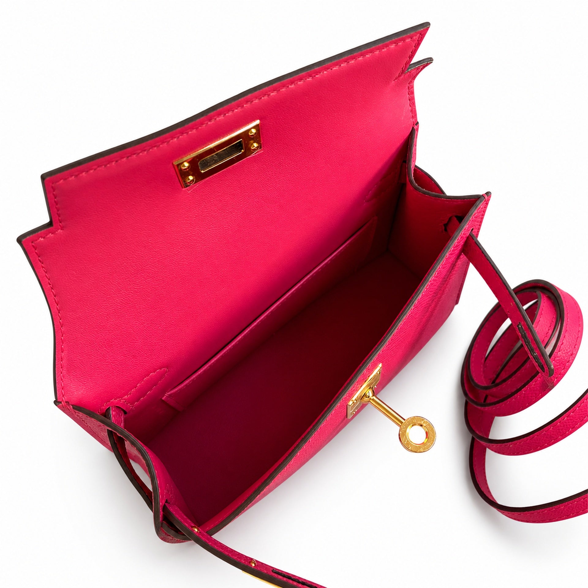 Hermès Kelly Sellier 19 Rose Jaipur Epsom Calf Leather Gold Hardware