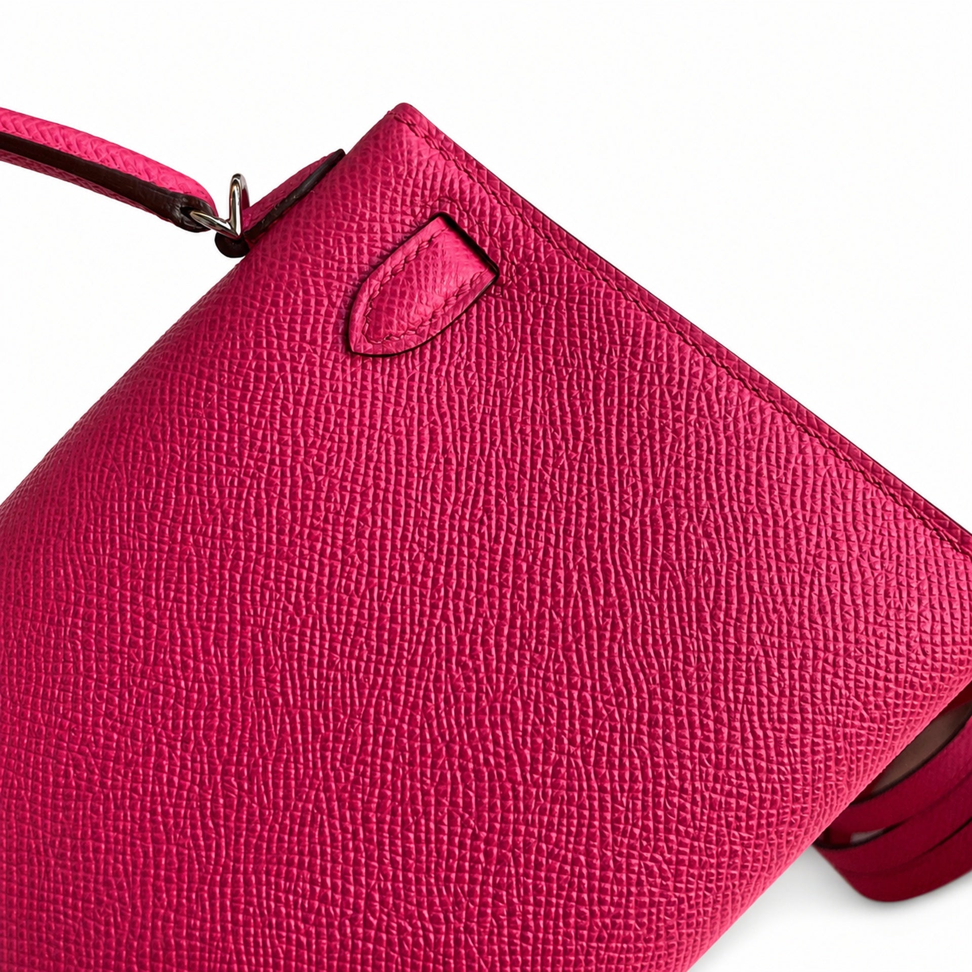 Hermès Kelly Sellier 19 Rose Jaipur Epsom Calf Leather Palladium Hardware