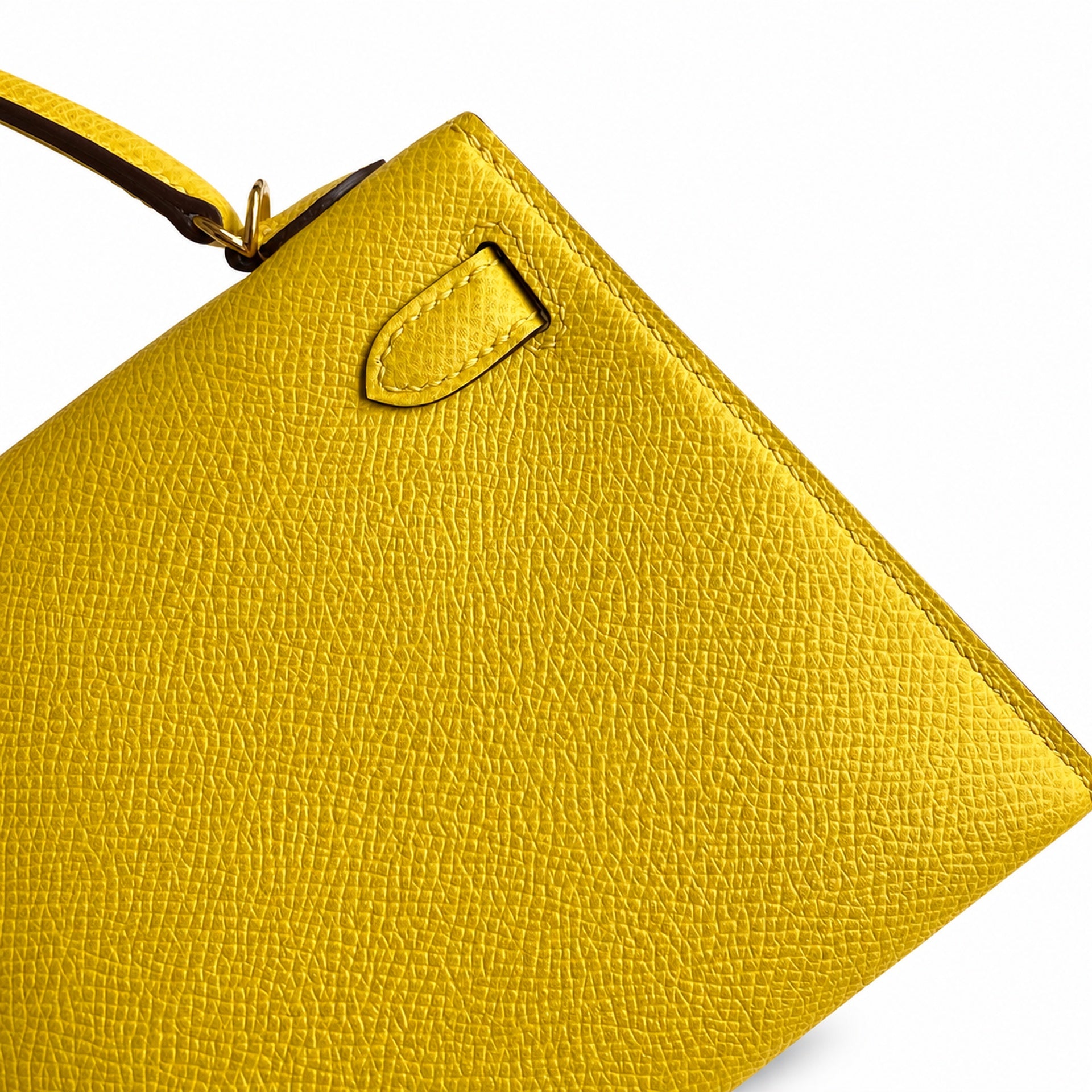 Hermès Kelly Sellier 19 Jaune Naples Epsom Gold Hardware