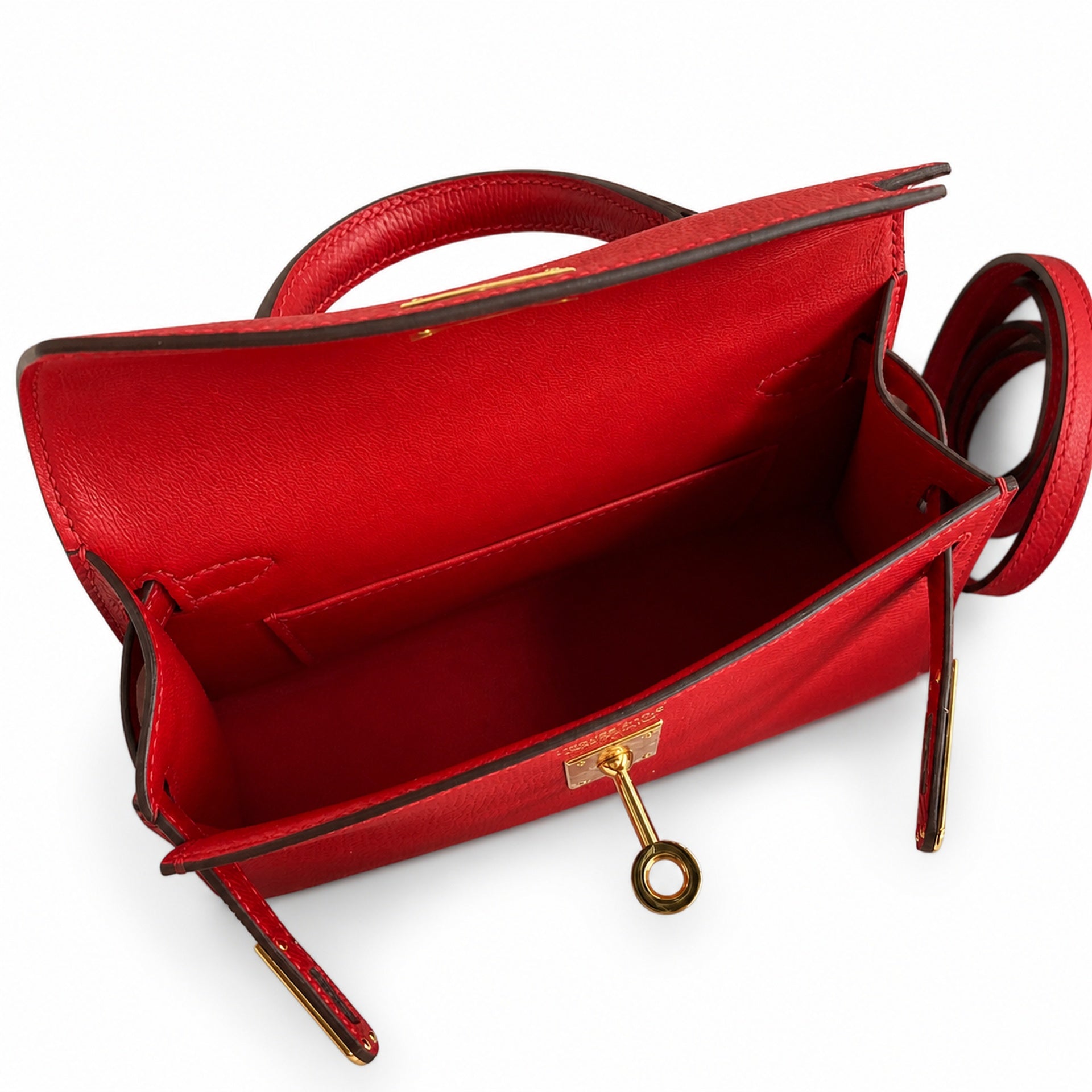 Hermès Kelly Sellier 19 Rouge Casaque Epsom Gold Hardware