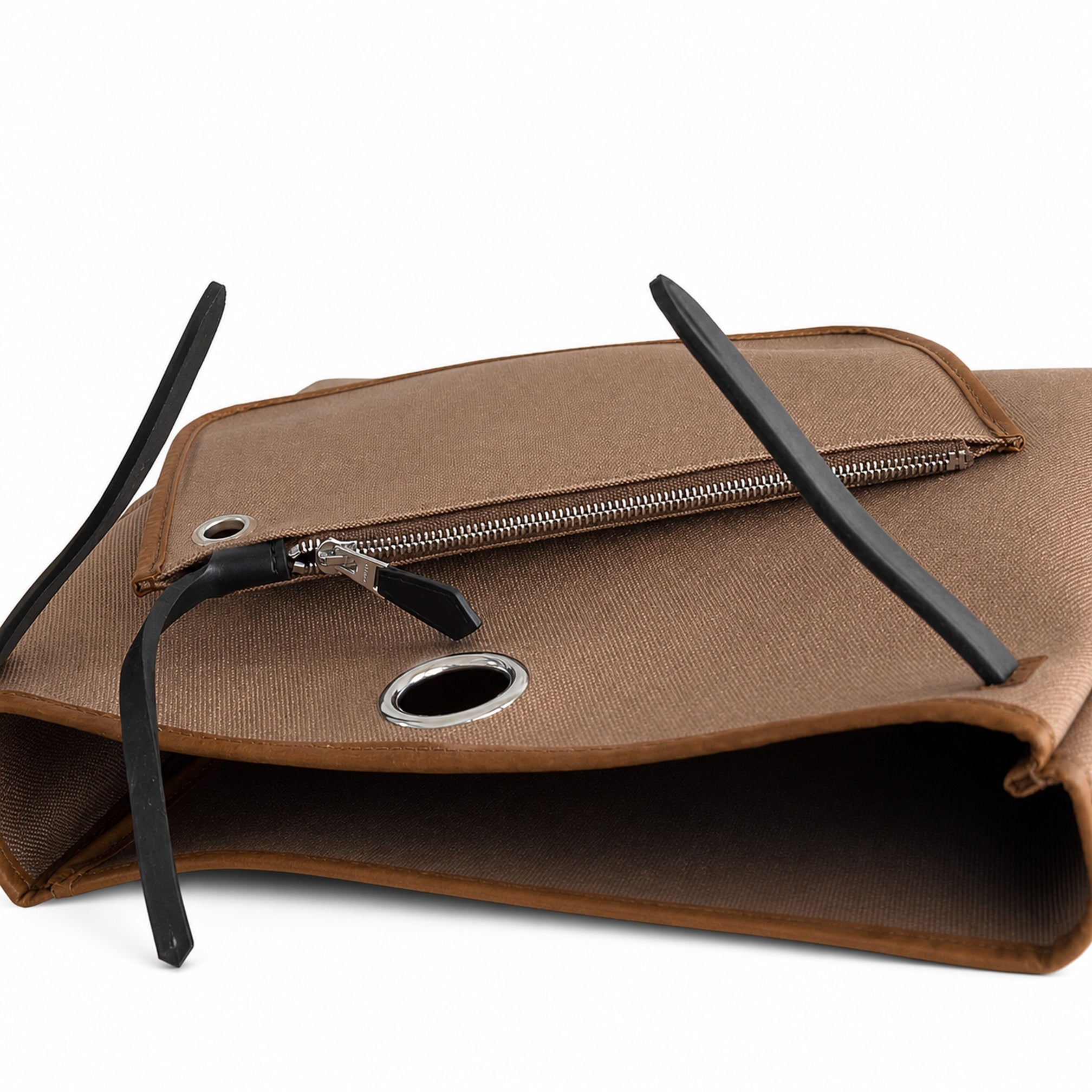 Hermès Herbag Zip 31 Beige Sable Plain Toile H / Noir Vache Hunter Leather Palladium Hardware