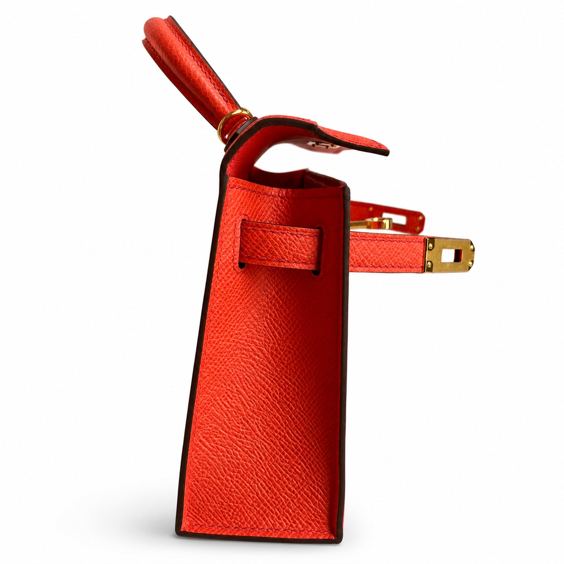 Hermès Kelly Sellier 19 Vermillon Epsom Calf Leather Gold Hardware