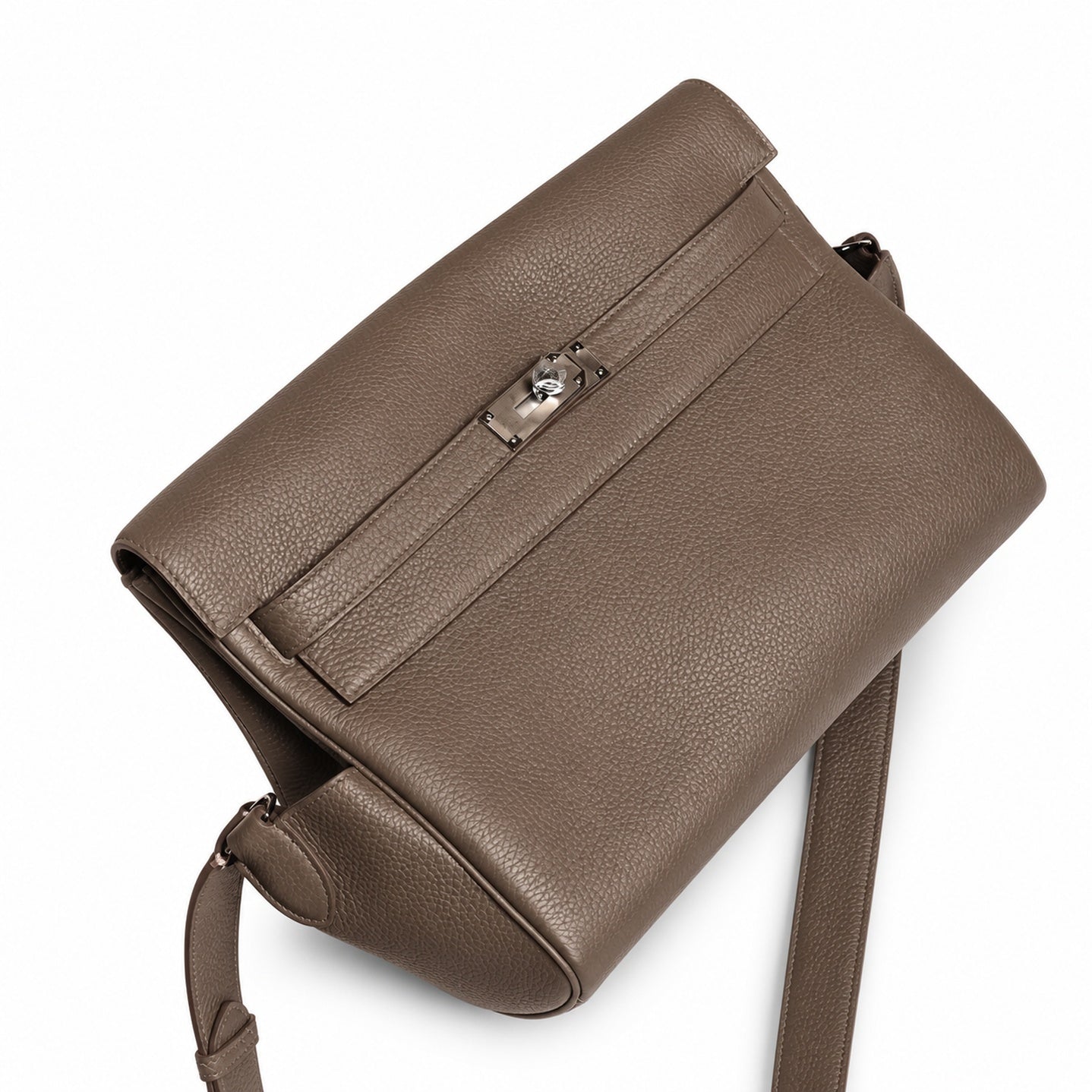 Kelly Messenger GM 31 Veau Togo, Gris Étain, Palladium Hardware