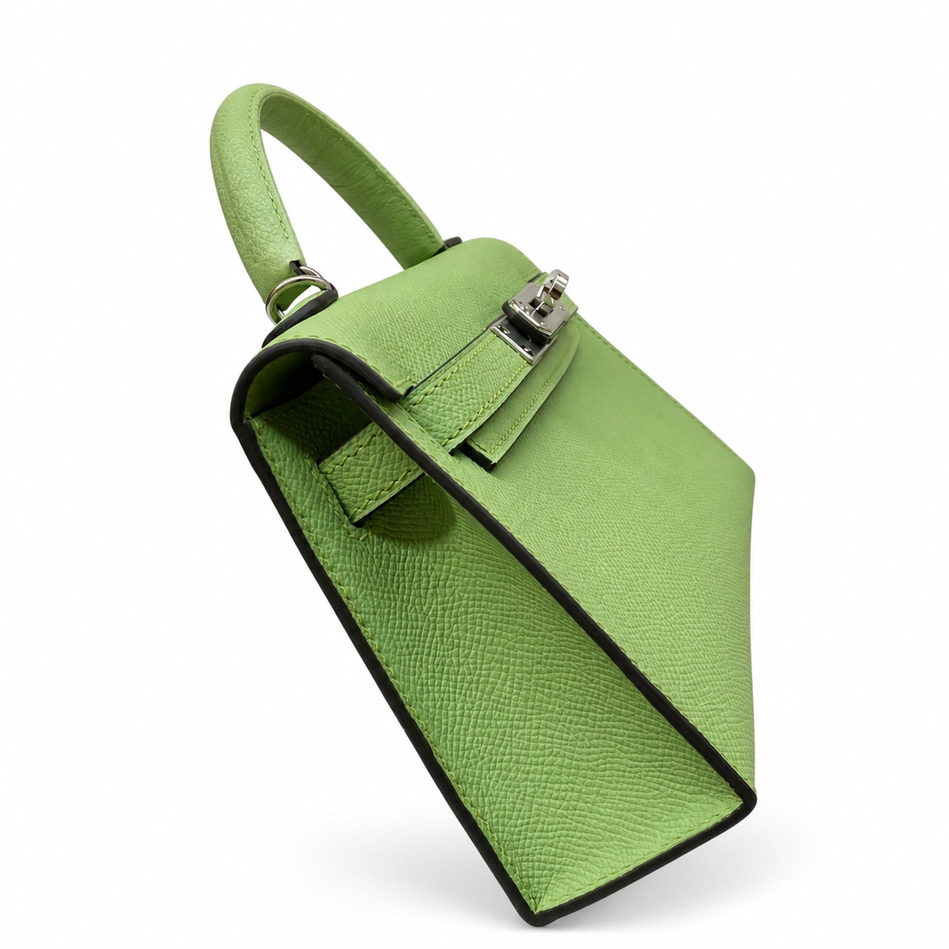 Hermès Kelly Sellier 19 Vert Pomme Epsom Palladium Hardware