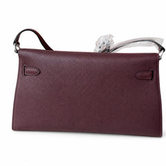 Hermès Kelly Shoulder Two-Tone Bordeaux & Craie Epsom Palladium Hardware