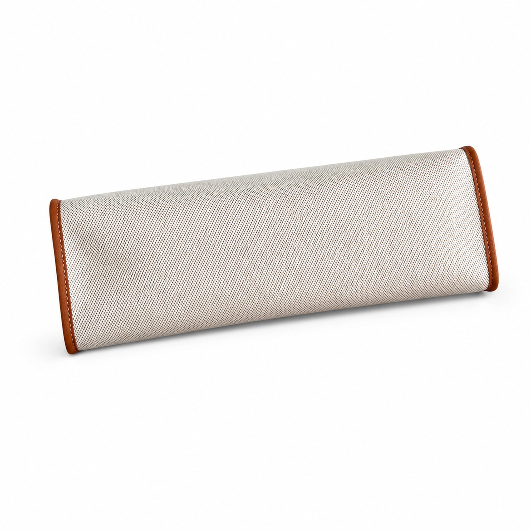 Hermès Herbag Zip 31 Ecru Toile Militaire & Gold Brown Box Calf Leather Palladium Hardware