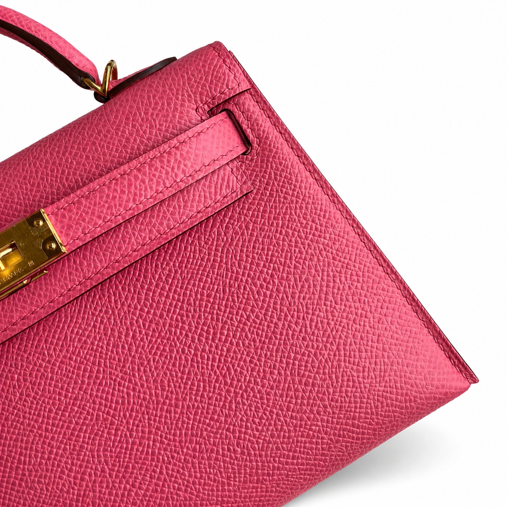 Hermès Kelly Sellier 19 Rose Confetti Epsom Calf Leather Gold Hardware