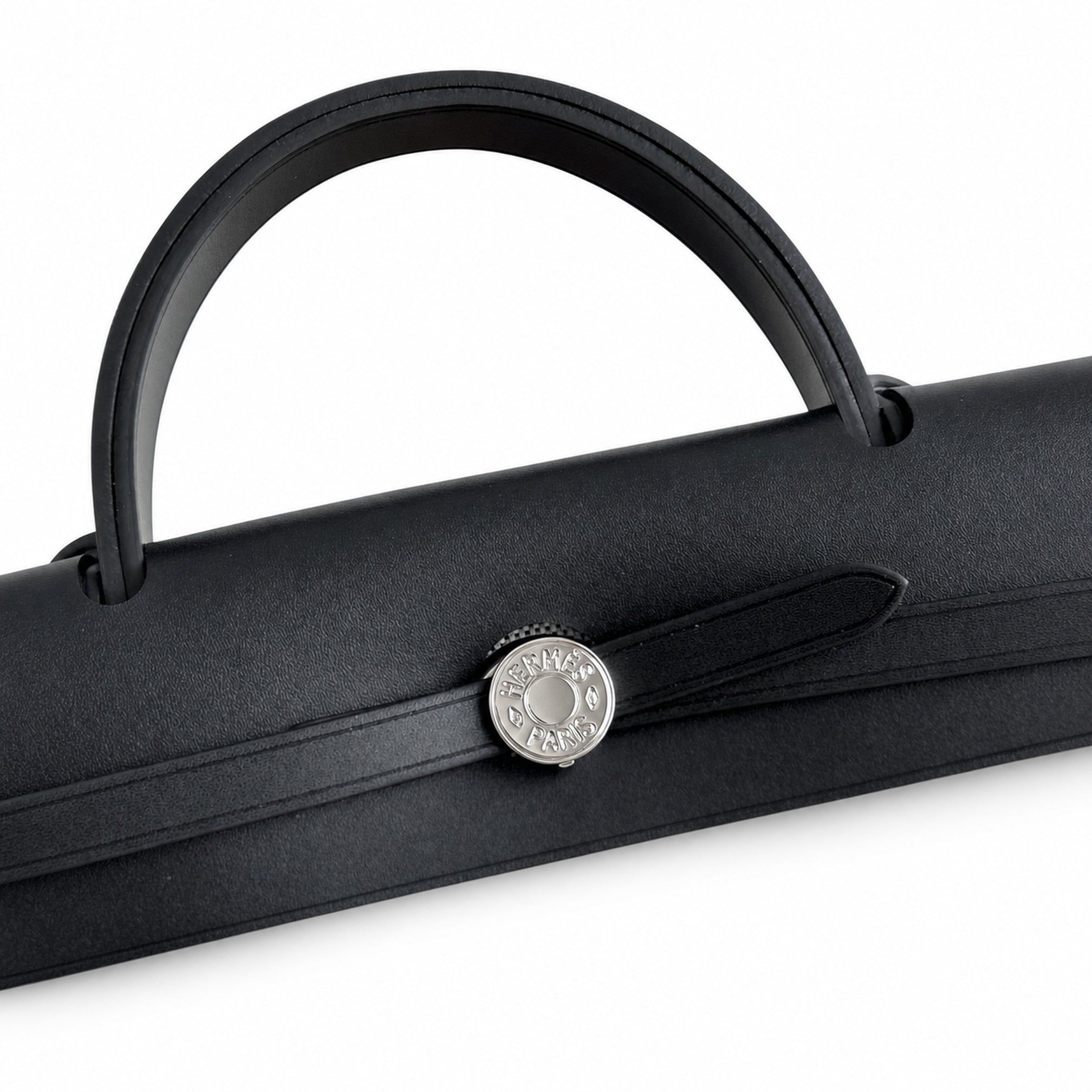Hermès Herbag Zip 31 Berline Ecru Toile Quadrille / Noir Vache Calf Leather Palladium Hardware