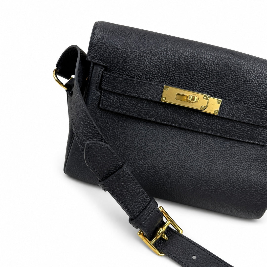 Hermès Kelly Messenger 27cm Noir Togo Calf Leather Gold Hardware
